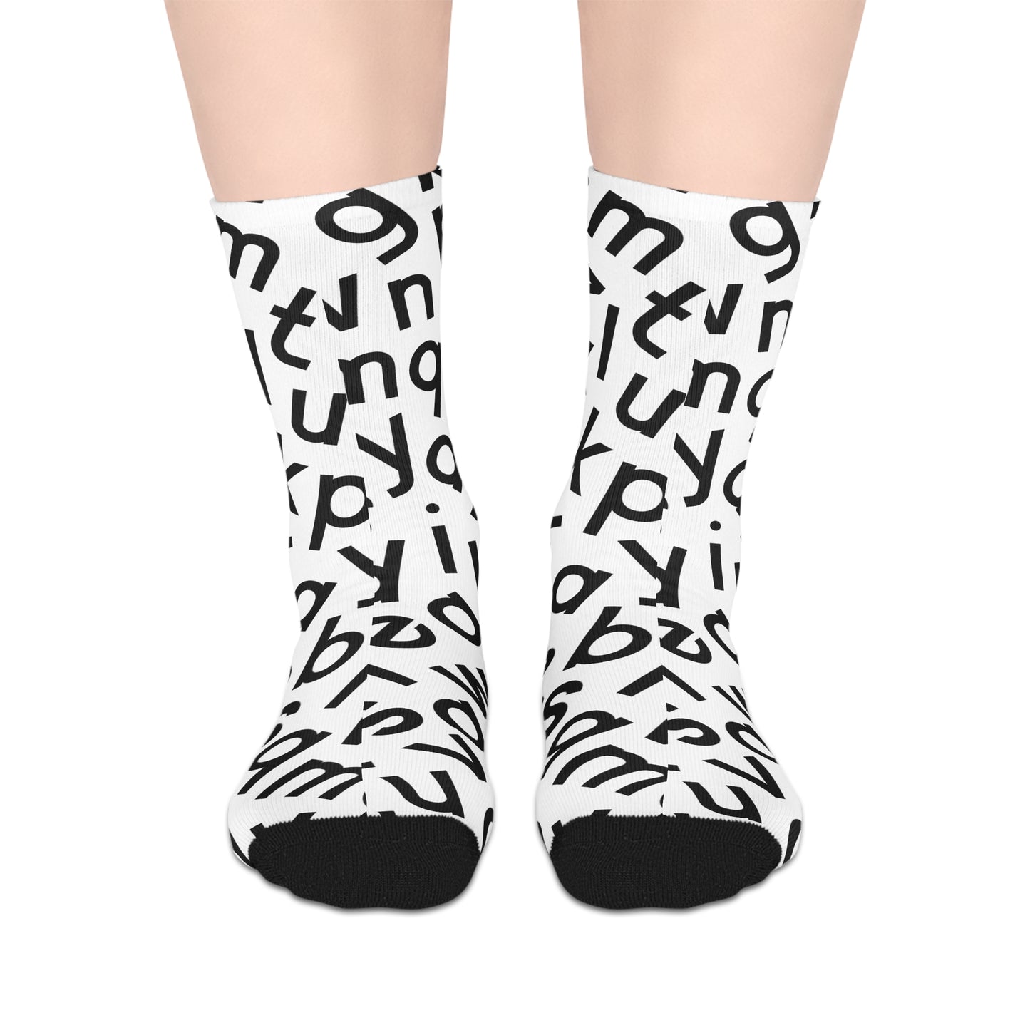 $ABCDE Socks- White