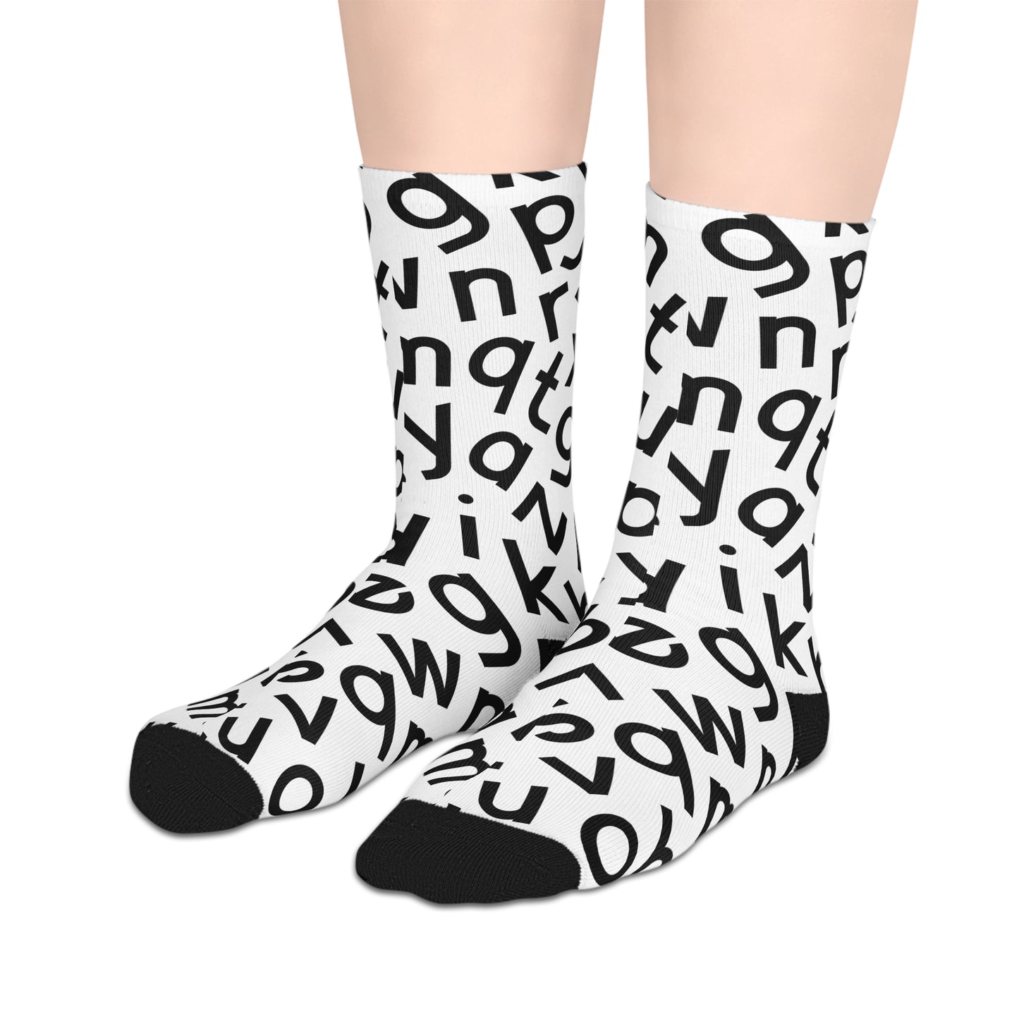 $ABCDE Socks- White