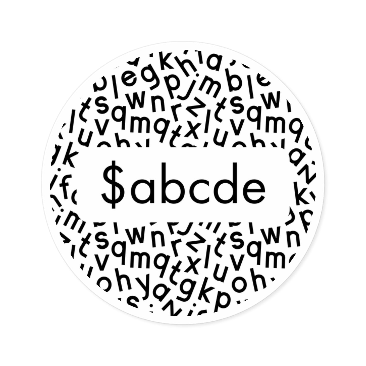 $ABCDE Sticker- White