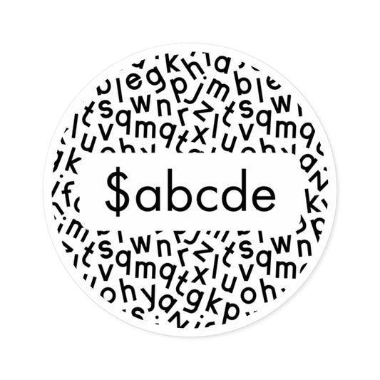 $ABCDE Sticker- White