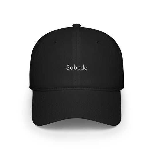 $ABCDE Baseball Cap- Black